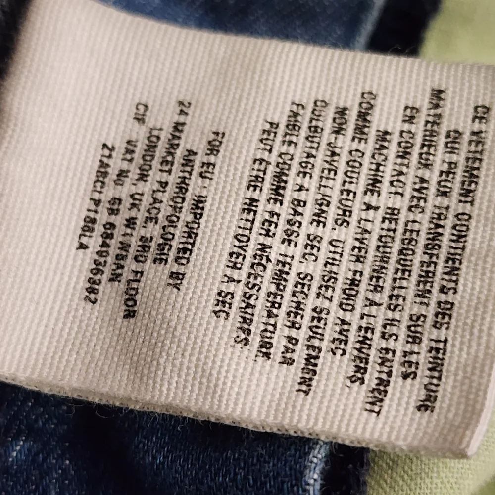 ANTHROPOLOGIE - HOLDING HORSES Denim (Cotton/Linen) Romper/Overalls, Size 29 - Picture 5 of 5